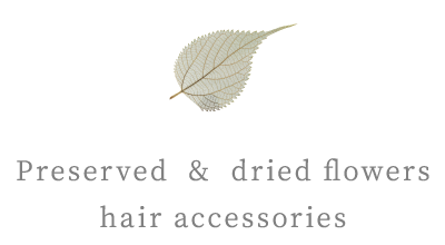 Preserved & dried flowers hair accessories