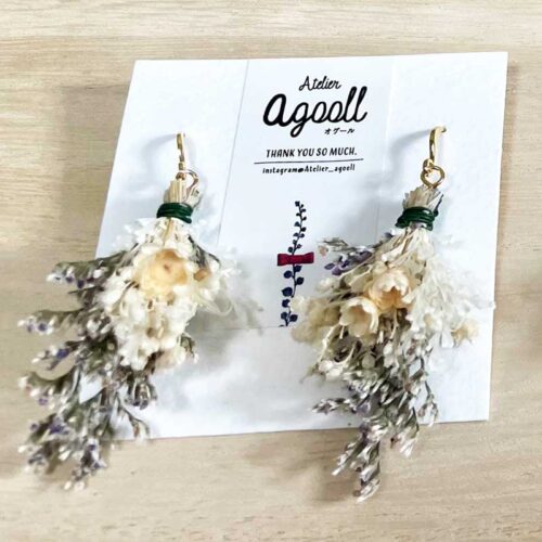 フラワー イヤーアクセサリー WH01