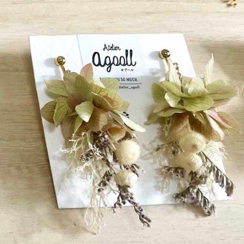 フラワー イヤーアクセサリー WH02